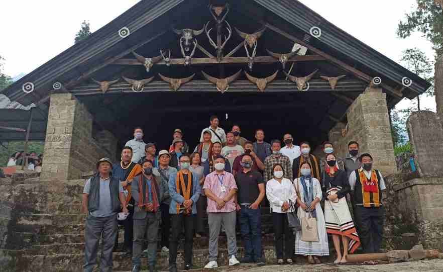 Advisor to the Chief Minister of Nagaland, Abu Metha and others at the launching of ‘The Khonoma Experience: Tourism Strategies for the New Millenium’ on May 1. (Morung Photo)